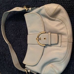 Vintage Coach powder Blue hobo handbag